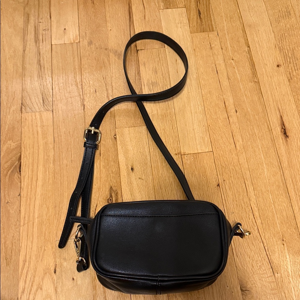 Black Leather Crossbody Bag